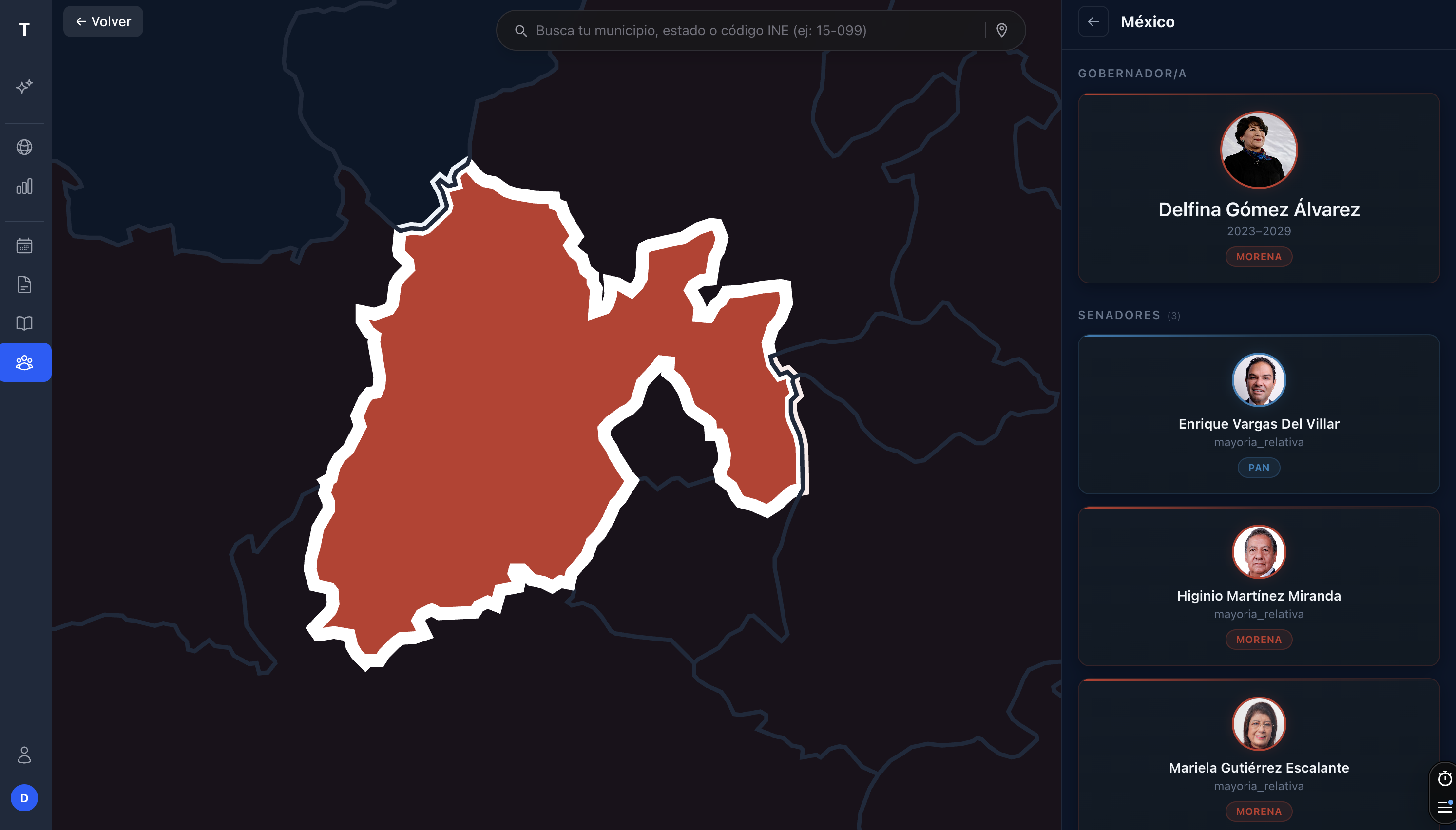 Screenshot: Legisladores