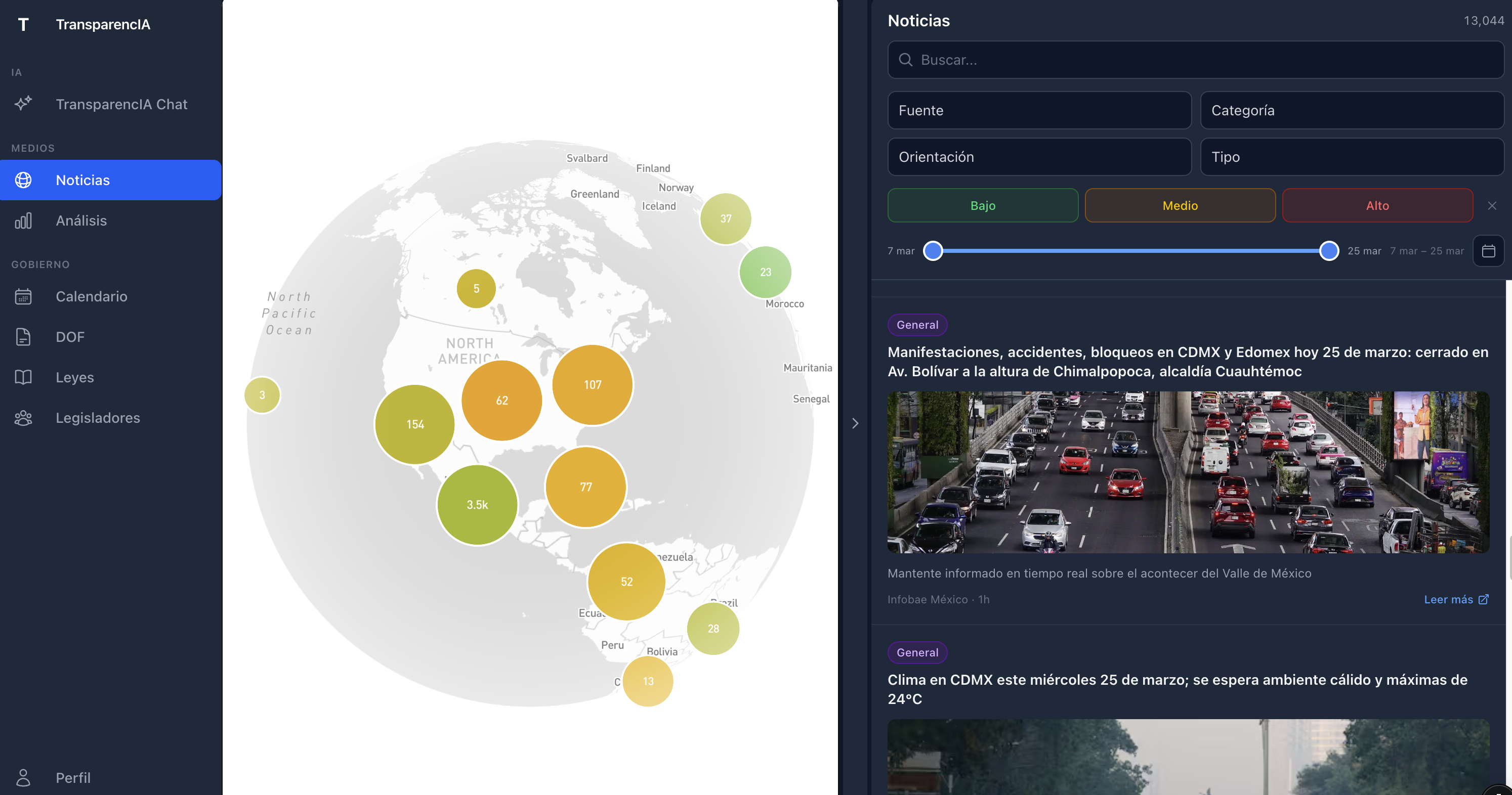 Screenshot: Noticias
